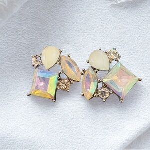 Elegant Opalescent Crystal Earrings